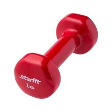 Гантель виниловая StarFit DB-101 1 кг красная