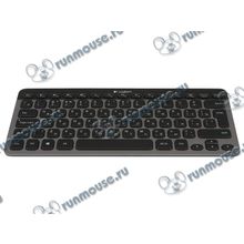 Клавиатура Logitech "k810 Bluetooth Illuminated Keyboard" 920-004322, 79+1кн., подсветка, беспров., черно-серый (Bluetooth) (ret) [113791]