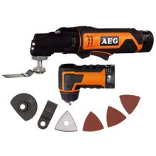 Мультитул AEG OMNI 12C Li-152BKIT2 440770 Инструмент мфункц аккумуляторный, 12В, 2х1.5Ач Li-ion, сумка, угл.дрельосцилир.насадка, шлиф.подошва, 2ножа, адапт, ШЛ.