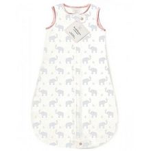SwaddleDesigns zzZipMe Sack 3-6M Flannel PP Elephant & Chickies