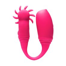Розовый вибратор KAWAII DAISUKI 4 для одновременной вагинальной и клиторальной стимуляции Розовый
