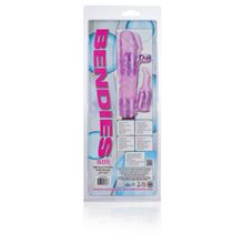 California Exotic Novelties Розовый гнущийся вибромассажер Bendies Bubbly - 24 см. (розовый)