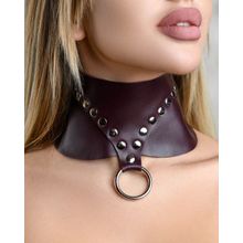 Бордовый широкий ошейник Wide Collar Maroon