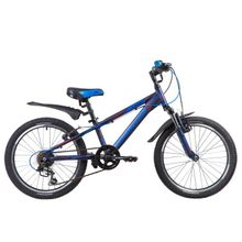 20" NOVATRACK Lumen 2019 (6ск, алюм, аморт.вилка, V-brake, TS38 - TY21 SG-6SI)(20AH6V.LUMEN.BL9, синий, 134013)