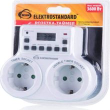 Elektrostandard Розетка-таймер Elektrostandard TMH-E-5 16A x2 IP20 Белый 4690389032424 ID - 236899