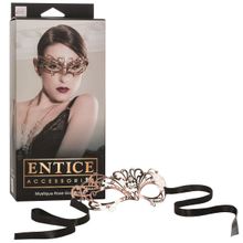 California Exotic Novelties Золотистая маска из никеля с имитацией кристаллов Entice Mystique Mask (золотистый)