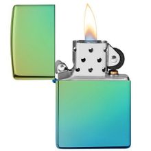 Зажигалка зеленая глянцевая Zippo Classic с покрытием High Polish Teal