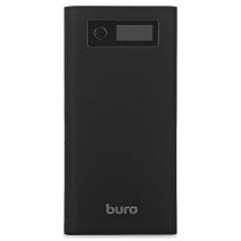 Внешний аккумулятор Powerbank Buro RA-16000-3U-LCD-BK, 16000 мАч, черный