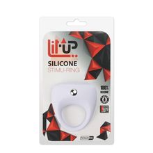 Dream Toys Белое эрекционное кольцо LIT-UP SILICONE STIMU RING 7 (белый)