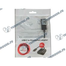 Кабель-переходник USB3.1 C->DisplayPort(F) Gembird "Cablexpert A-CM-DPF-01" (0.15м) (ret) [141582]