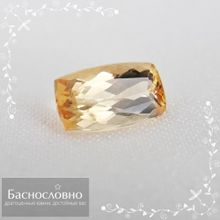 Сертифицированный необлагороженный оранжево-жёлтый топаз империал из Бразилии огранка кушон 8,97x5,20мм 1,72 карата