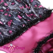 Платье для собак ForMyDogs черно-розовое 267SS-2017 Bl P