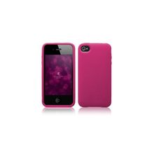 Жёсткий силиконовый чехол SGP Case Ultra Silke R Hot Pink (Розовый цвет) для iPhone 4 4G