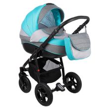 Коляска Adamex NEONEX т.серый+мятный+серый TIP21C