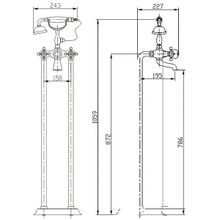 Timo Смеситель Nelson 1900Y-CR напольный