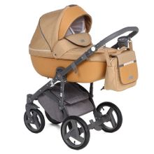 Коляска Adamex MASSIMO кожа т.беж+т.беж V27