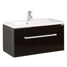 Тумба Акватон Мадрид 80 черная с ящиком