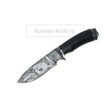 Нож Бобр (сталь ХВ5), травление, гравировка