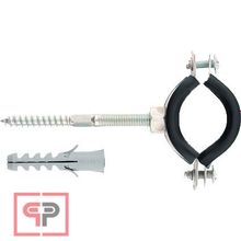 СИБРТЕХ Хомут сантехнический для труб 3, 1 2, 99-108 мм с резиновым уплотнением, шпилькой и дюбелем, 1 шт Сибртех