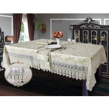 Скатерть Жаккард Сetriolo Rose 160*220 см + салфетки 40*40 см - 6 шт KAZANOV.A 94116