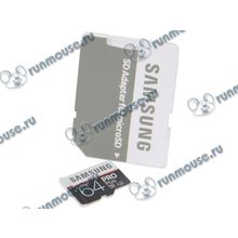 Карта памяти 64ГБ Samsung "PRO Plus MB-MD64GA RU" microSD XC UHS-I Class10 + адаптер [139947]