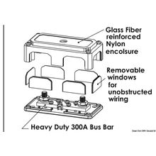 Osculati Bus-Bar Heavy Duty terminal 2 x 10 mm, 14.209.31
