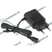 Зарядное устройство Robiton "TinyCharger microUSB" 370-806, с кабелем microUSB, черный (1000 мА) (ret) [133751]