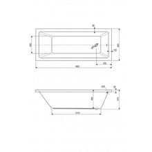 Акриловая ванна Cezares PLANE SOLO-170-70-45 1700x700x470