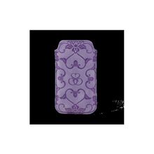 Чехол Lora барокко и кожа тускани фиолетовый (Чехол-карман)