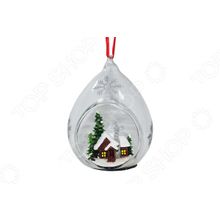 Crystal Deco «Украшение подвеска Заснеженный домик»