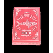 Игральные карты серия "Shark" red 54 шт колода (poker size index jumbo, 63*88 мм) (ИН-3815)