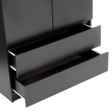 Шкаф 2х ств Бетти с 2-мя ящиками, 900х500х2100, Черный