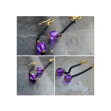 Фиолетовые серьги