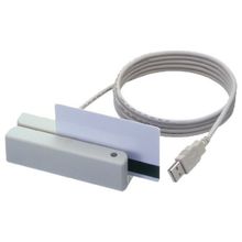 MSR213V-33, считыватель магнитных карт, 1&amp;2&amp;3 дорожки, USB Virtual COM, белый