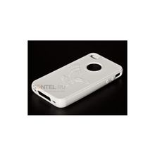 Силиконовая накладка для iPhone 4 4S вид №24 white