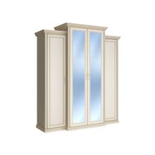 ПМ: КУРАЖ Шкаф 4-х дверный с пеналами и зеркалами Венето