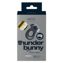 Черное эрекционное кольцо VeDO Thunder Bunny