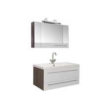 Aquanet Мебель для ванной Нота 100 камерино (венге фасад белый) - Раковина-столешница Нота-100