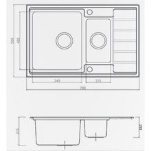 Мойка Seaman Eco Roma SMR-7850B.B два отверстия, с вентиль-автоматом