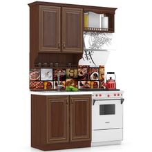 Любимый Дом Кухня Кантри Орех № 02 140 см., универсальная сборка ID - 287624