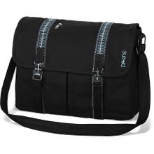 Женская уличная сумка среднего размера Dakine Becca 13L Eby Ebony чёрная с серо-голубым с карманами-органайзерами
