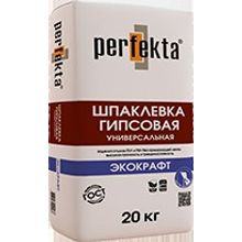 Шпаклевка гипсовая универсальная высокопрочная perfekta – "экокрафт"