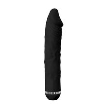 Чёрный вибратор-реалистик без мошонки PURRFECT SILICONE DELUXE 8INCH - 20 см.