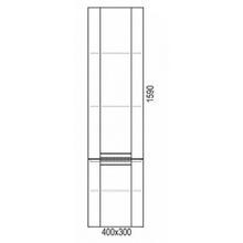 Шкаф-пенал Aqwella 5 stars Simphony П4 L сосна беленая