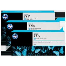 Набор картриджей hp b6y36a 3-pack print cartridge №771c light cyan для hp dj z6200