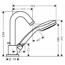 Смеситель Hansgrohe Logis 71310000 на борт ванны