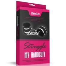 Серебристо-черные наручники Struggle My Handcuff (244470)