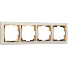 Werkel Рамка Werkel Snabb на 4 поста слоновая кость золото WL03-Frame-04-ivory GD 4690389083914 ID - 243810