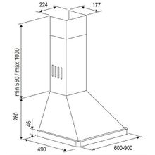 Каминная вытяжка Kuppersberg Amphora 60X 4PB