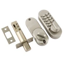 Замок дверной кодовый НОРА-М 600 хром матовый